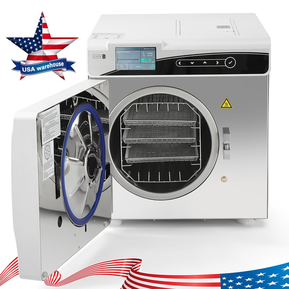 17L Class B Dental Pre-vacuum Steam sterilizer built-in printer With Drying