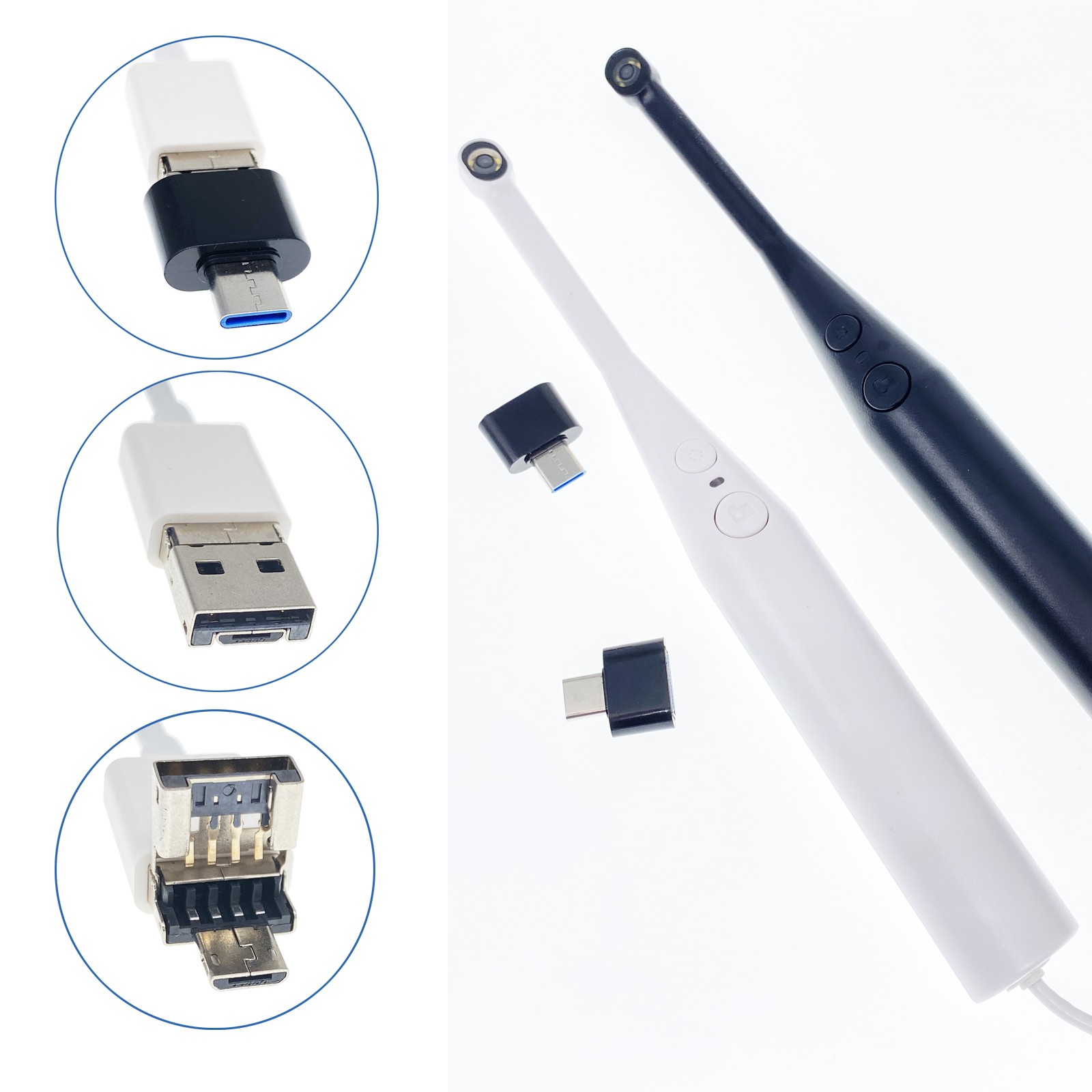 3 in 1 6 LED Light Oral Dental Intraoral Camera Endoscope For Phone/PC HD 720P