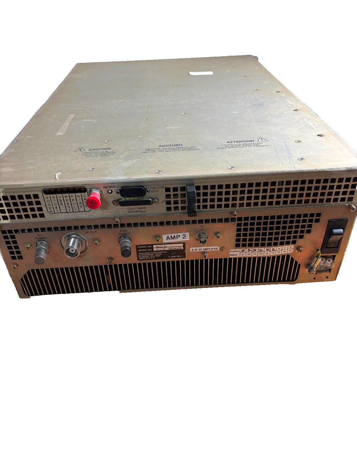 Analogic AN8110 3 kW RF Power Amplifier for MRI Scanner 2500 Watts AN 8110 EMI