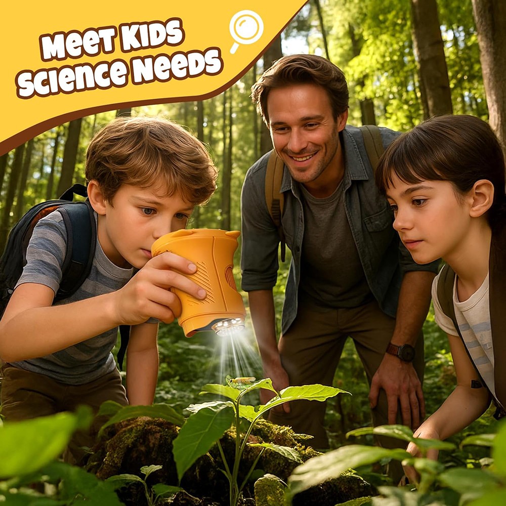 1000X Handheld Digital Microscope for Kids: Pocket Microscope with 2.4″ IPS Scre