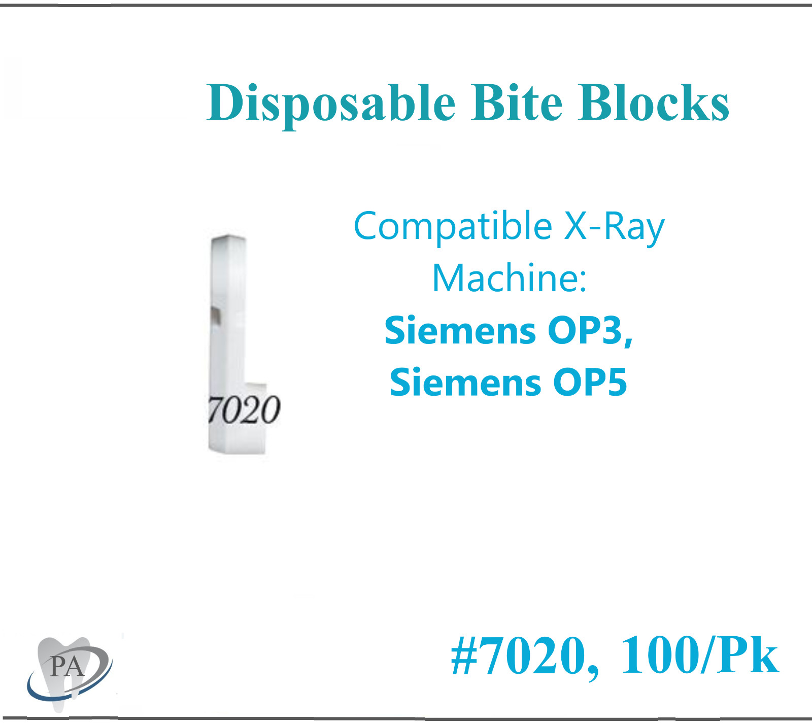 Panoramic X-Ray Machine Dispos-a-Bite Disposable Bite Blocks – #7090, #7060 7095
