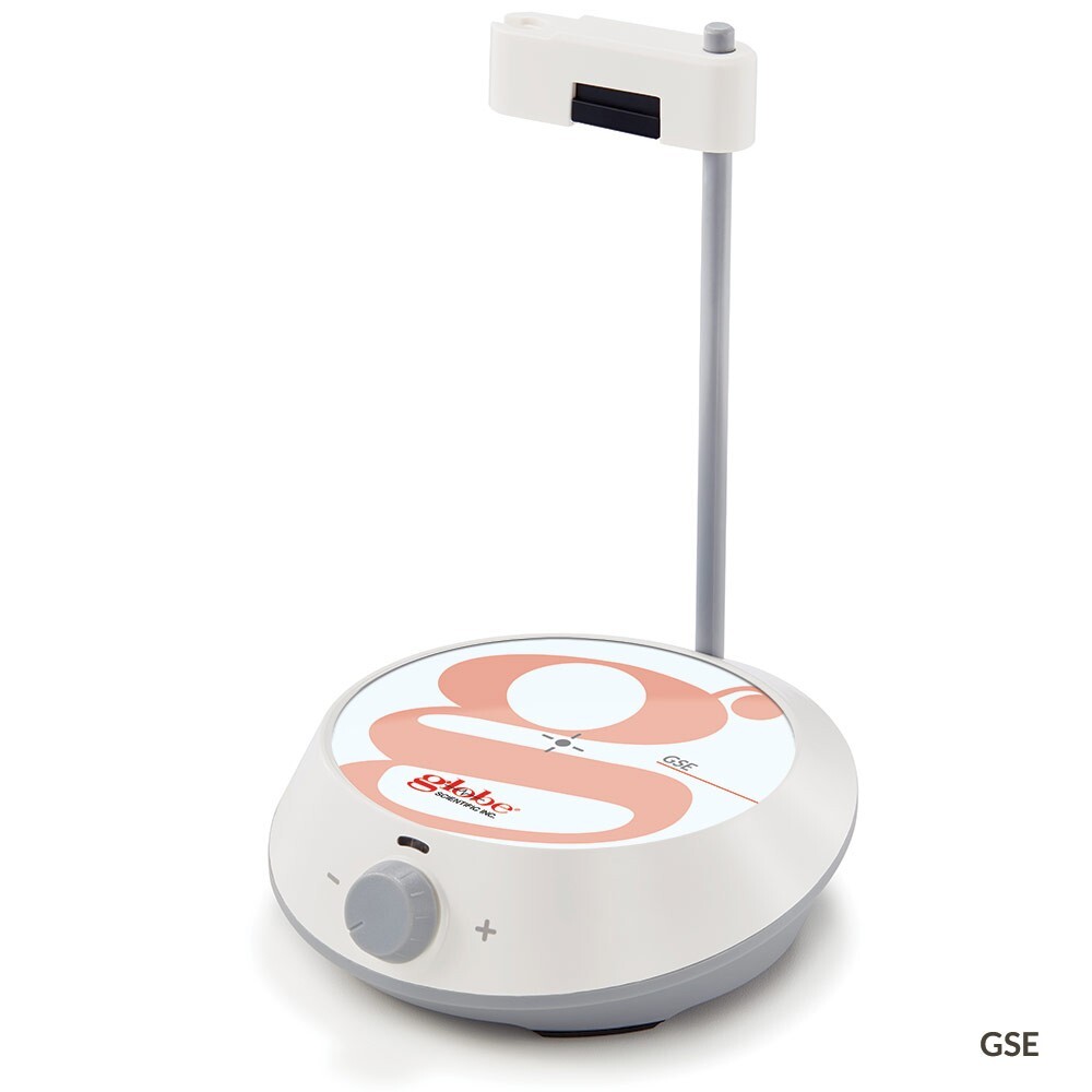 GSE Magnetic Stirrer 100-240v, 50/60Hz, w/ US, UK & EU plugs Each & retort Stand