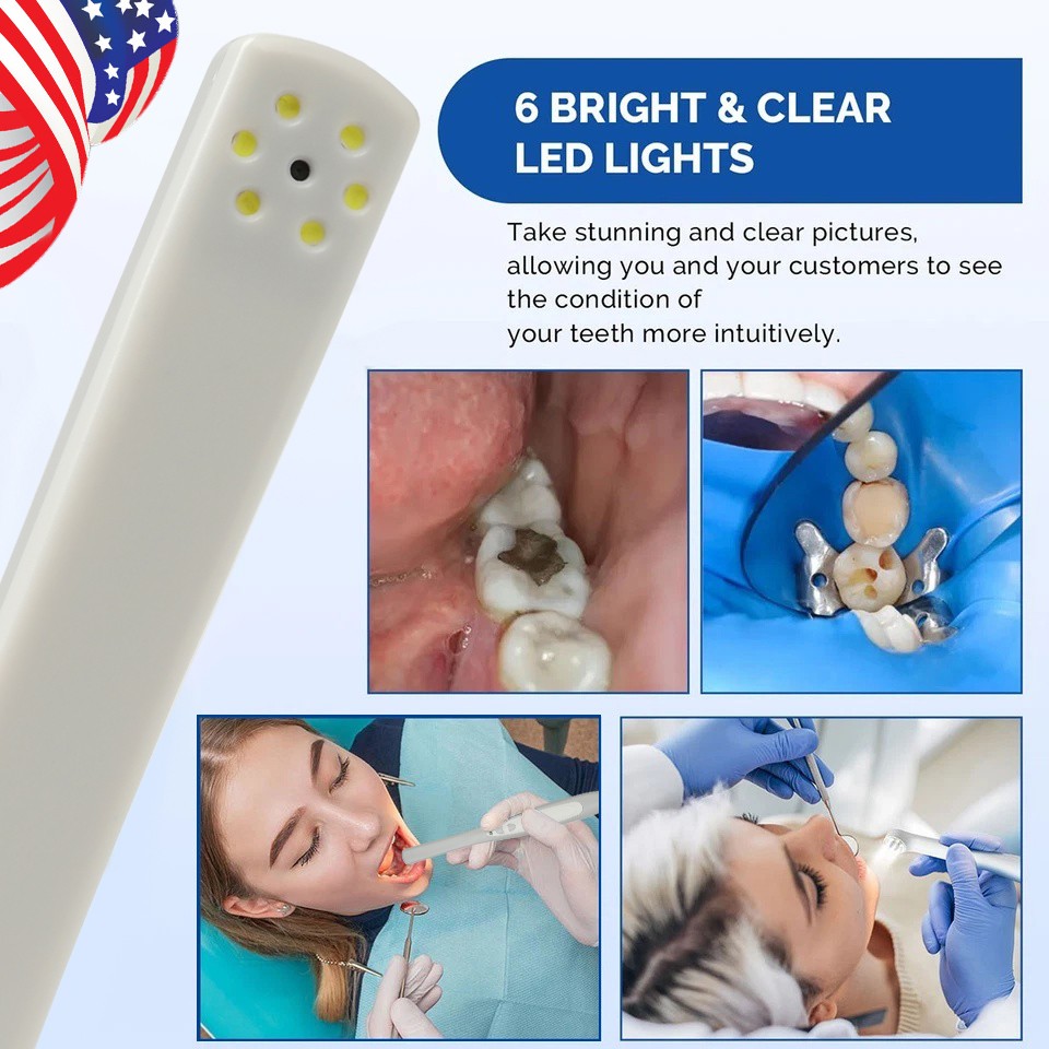 2 sets Dental USB Intraoral Camera Imaging Intra Oral Endoscope 6 LED Light