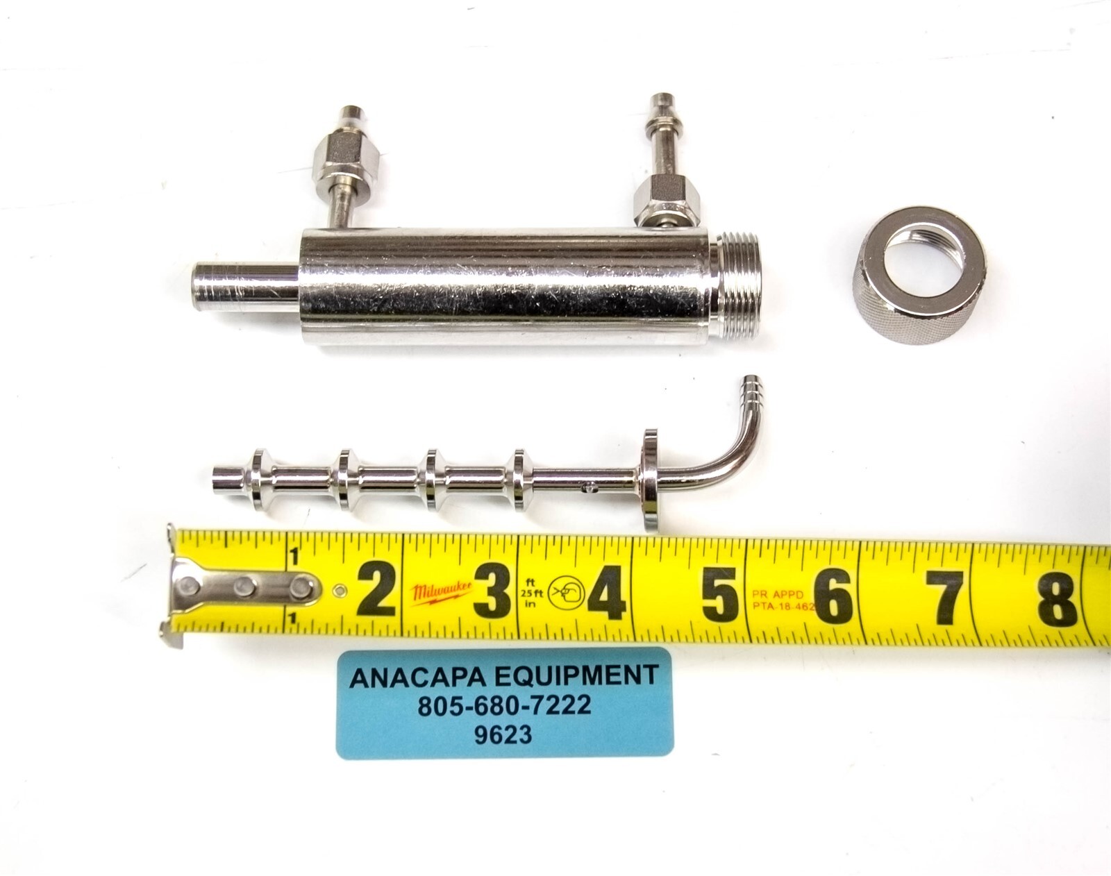 Chemglass CLS-1380-27 Condenser M18 x 1.5 Thread for 3-5L Bioreactors USED 9623