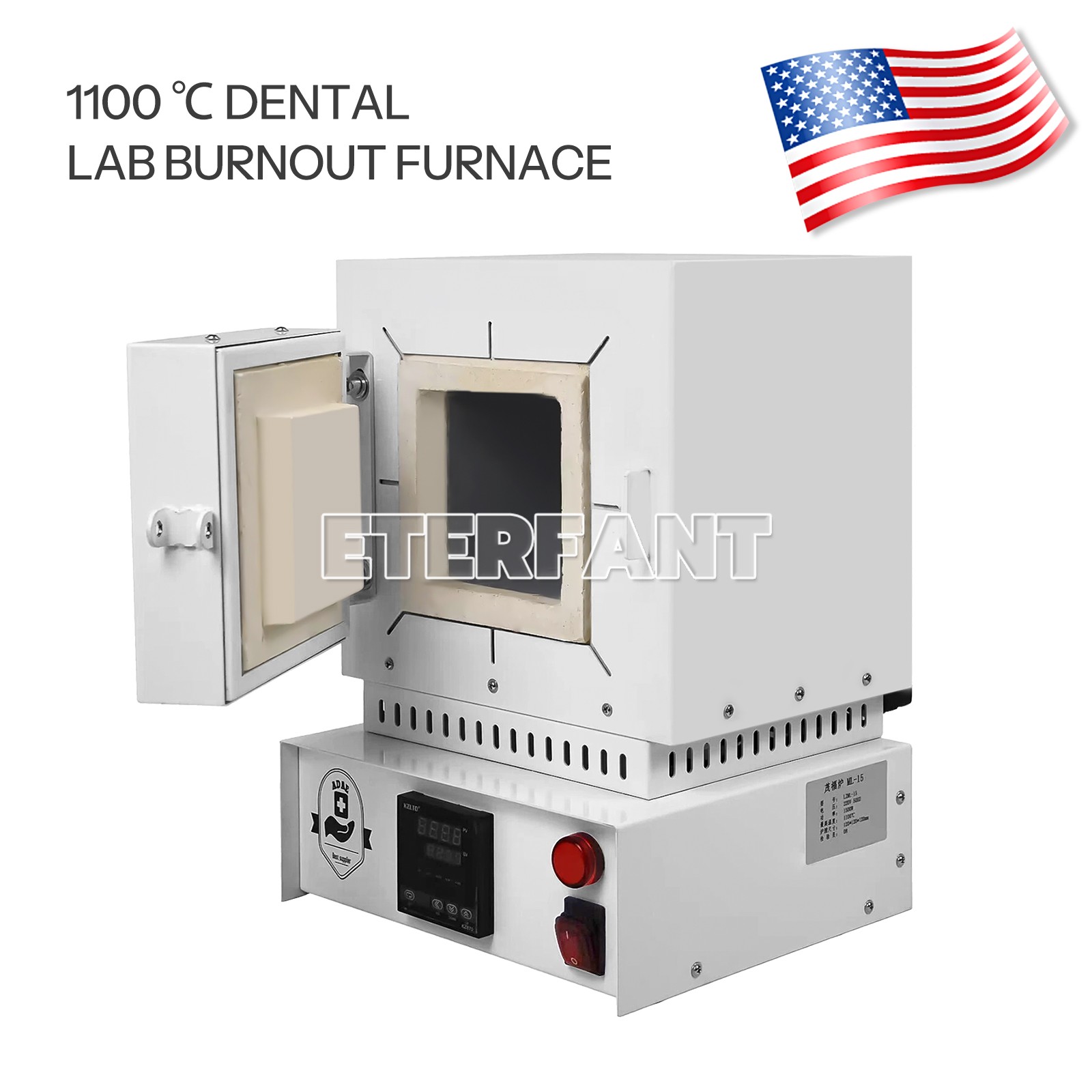 220V Mini Wax Burnout Furnace High Temperature Wax Muffle Oven 2000W 1100℃