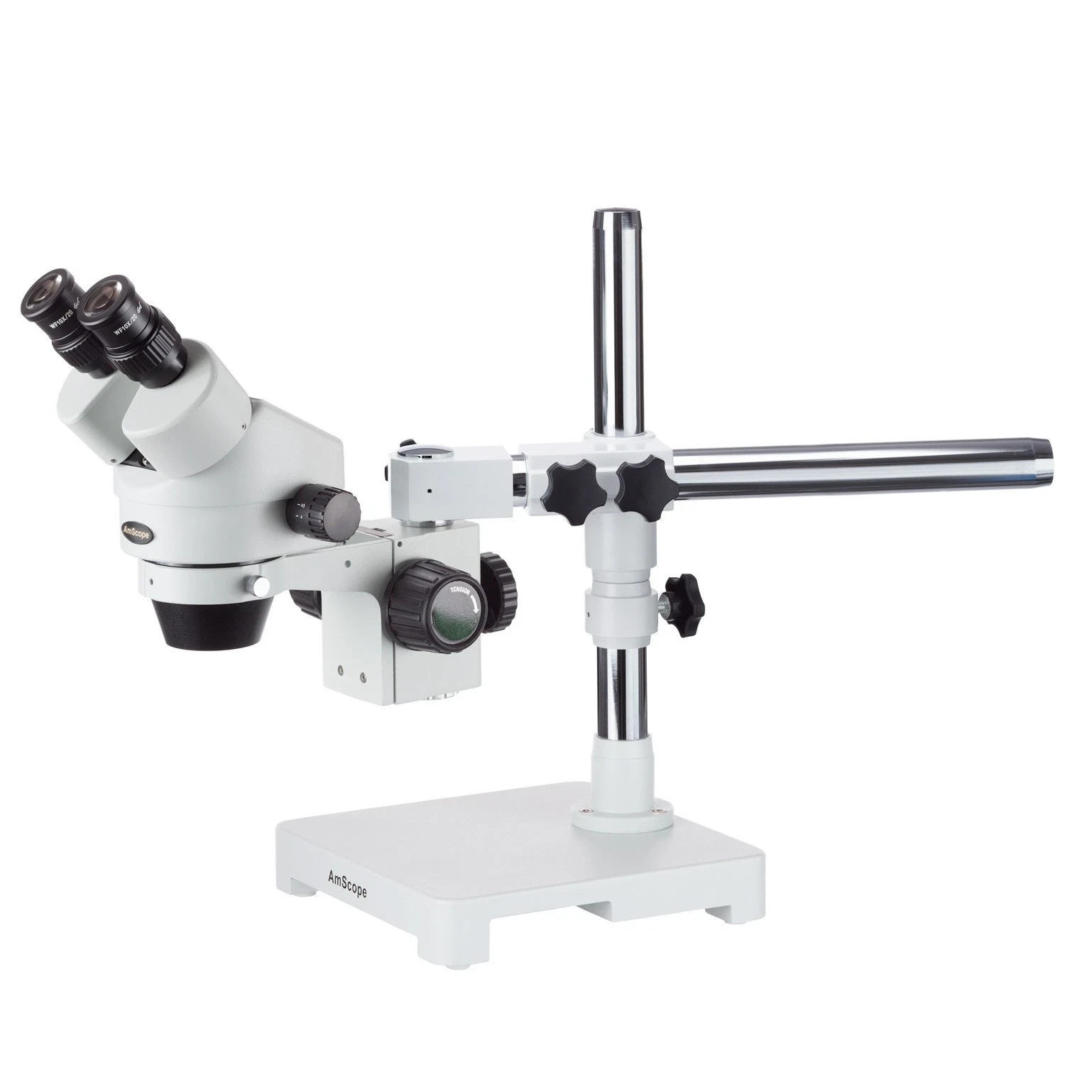 AmScope 7X-45X Stereo Zoom Microscope with Single Arm Boom Stand. SM-3B-203