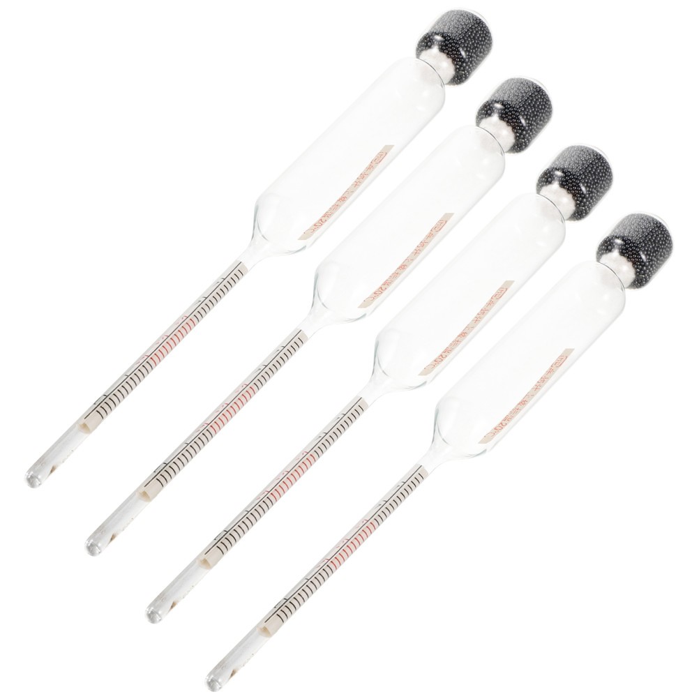 4 Pcs Dairy Density Meter Laboratory Testing Hydrometer for Lactate