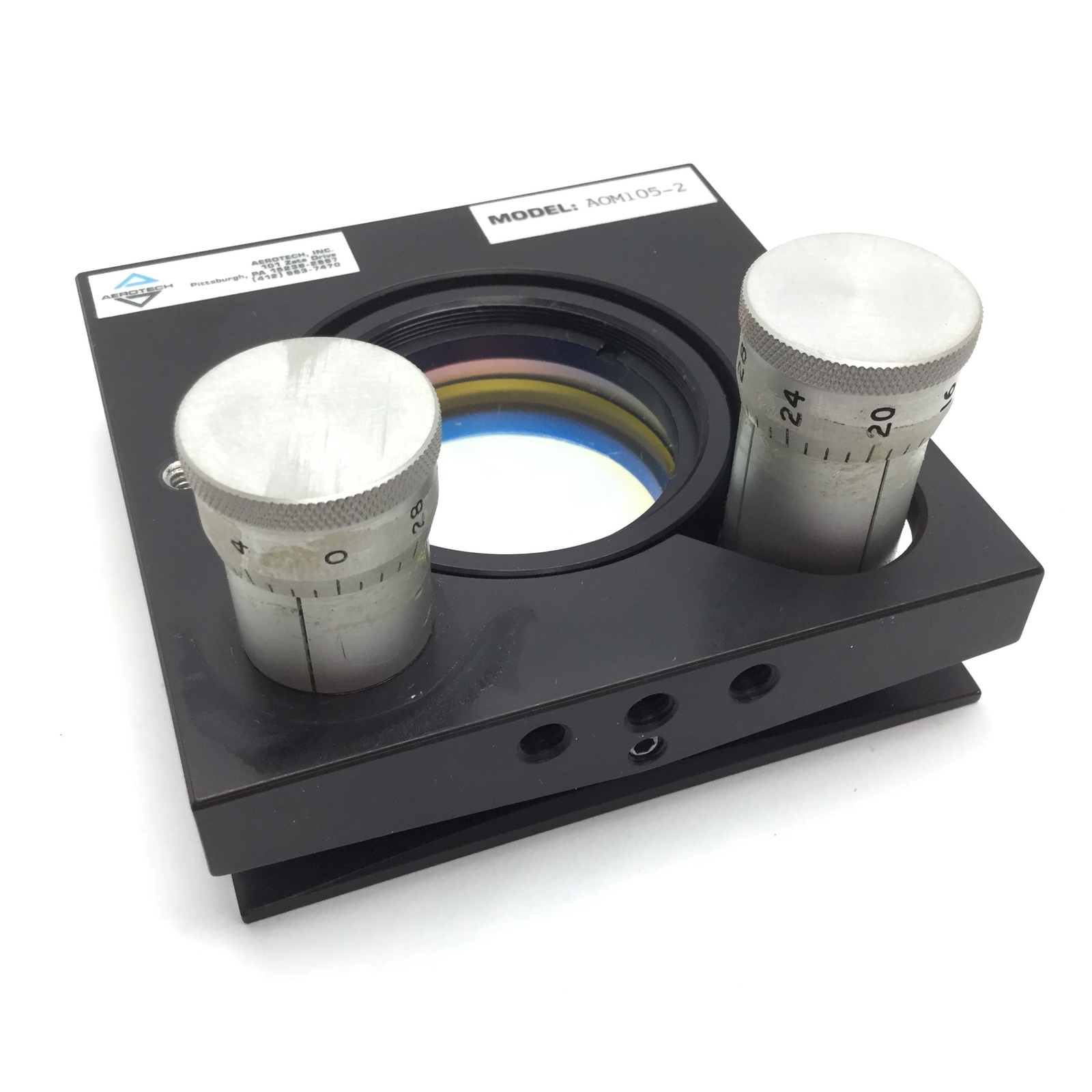 Aerotech AOM105-2 Optical Manual Gimbal Mount, 1-3/4″ Mirror, Range ±5°