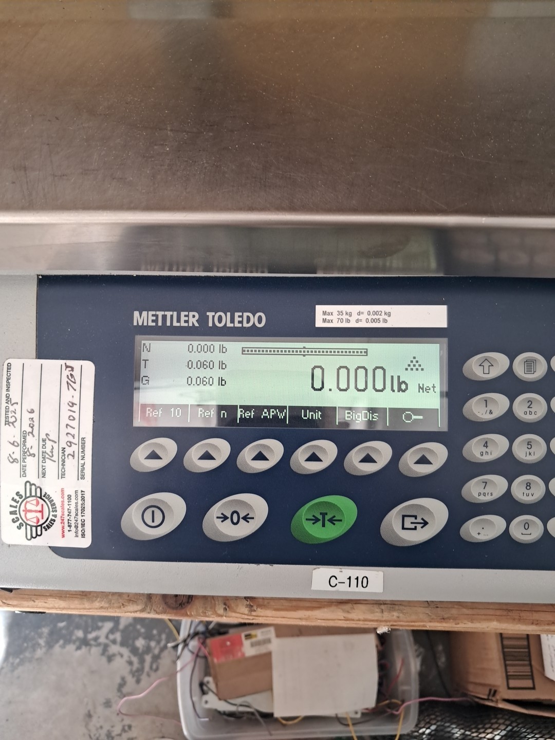 Mettler Toledo BBA 462-35 SL Compact Scales, 70lbs / 35kg Max